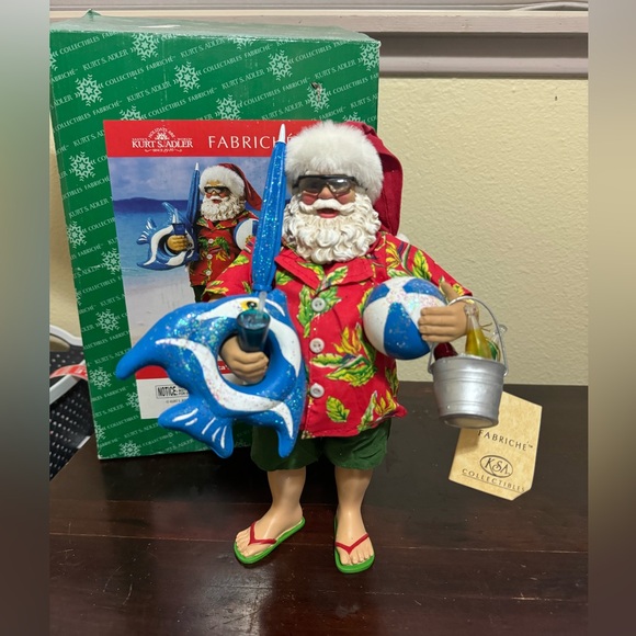 Kurt S Adler Santa’s Day Off Fabriche Santa Christmas Decor - Picture 3 of 8